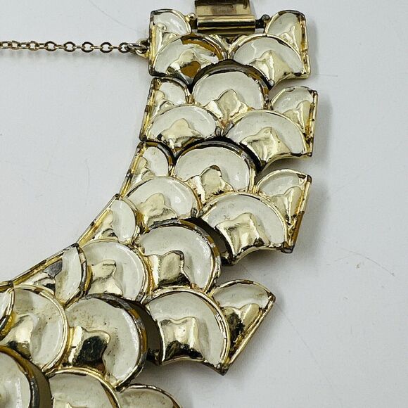 CORO PEGASUS Gold Tone And Enamel Panel Bracelet Fish Scale Vintage READ - Picture 2 of 10